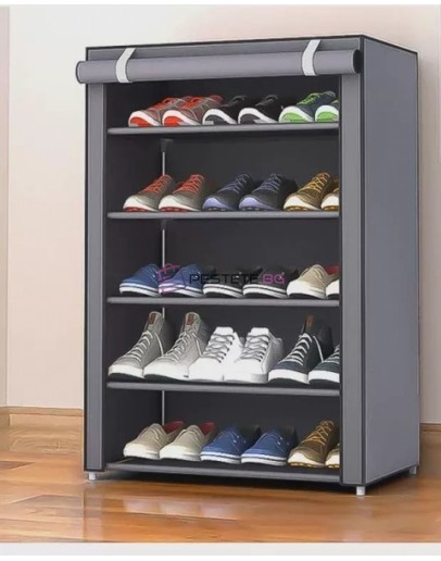 Текстилна етажерка за обувки на 5 реда